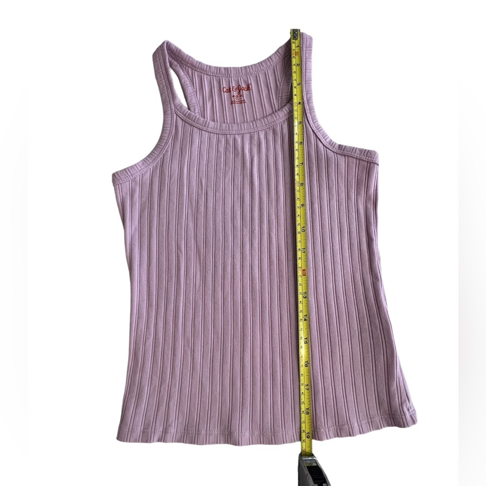 Girls Cat & Jack Light Purple Ribbed Tank Top sz 7/8 - Picture 4 of 6